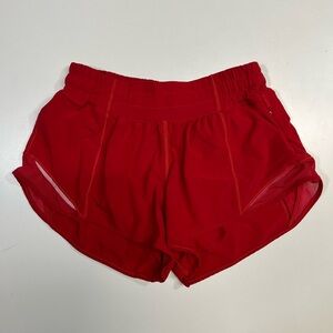 ⚠️SOLD⚠️Lululemon Hotty Hot LR 2.5” Shorts Women’s Size 4 Color: Red